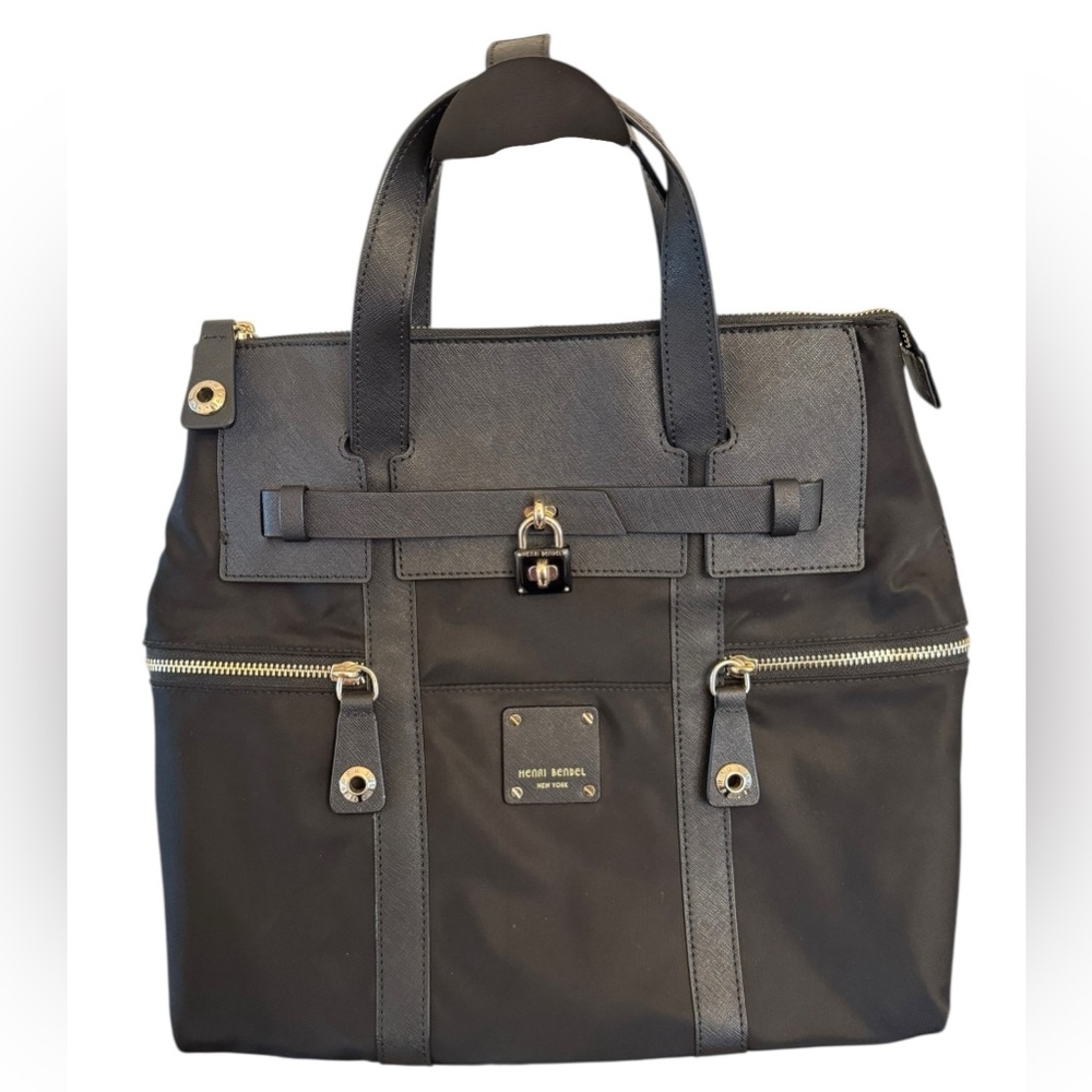 HENRI BENDEL Jetsetter Nylon Convertible Backpack / Top Handle / Crossbody Bag